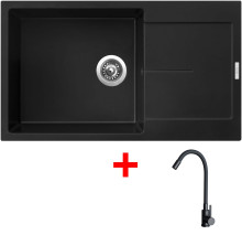 Sinks ULTIMA 860 XXL Pureblack + ELASTA černá matná 